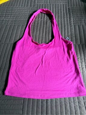Fashion Nova Bright Magenta Halter Bandeau Top